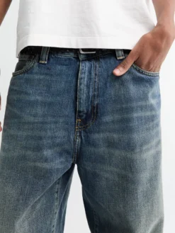 Aaron Pants i Blå Worn Washed