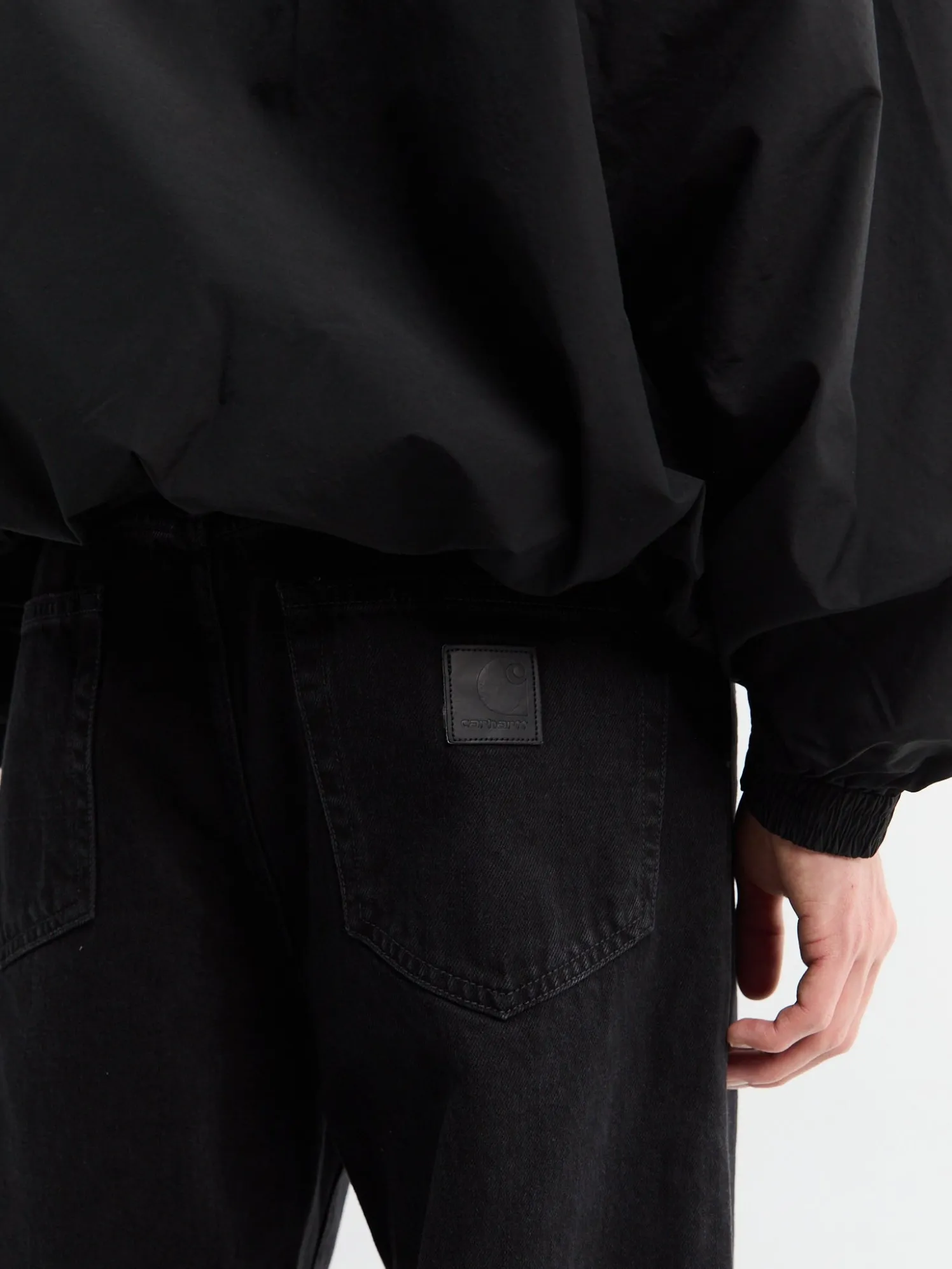 Aaron Pants i Sort stone washed