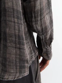 Above Shirt i Penumbra Check Sheercoat Linen