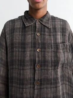 Above Shirt i Penumbra Check Sheercoat Linen