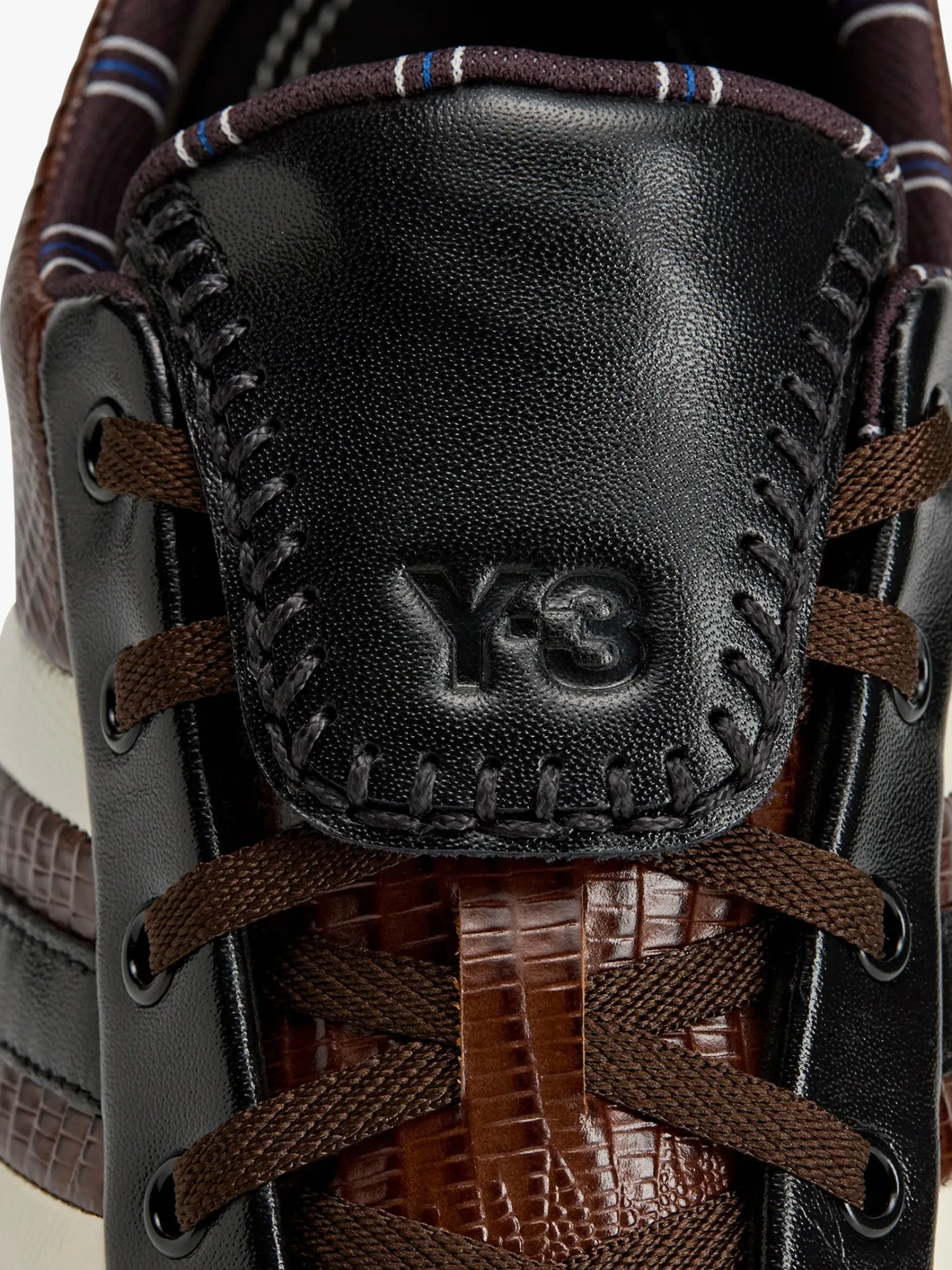 Adidas x WALES BONNER x Y3 The Field Lizzard Sneakers i Creme Hvid, Mørkebrun og Core Sort