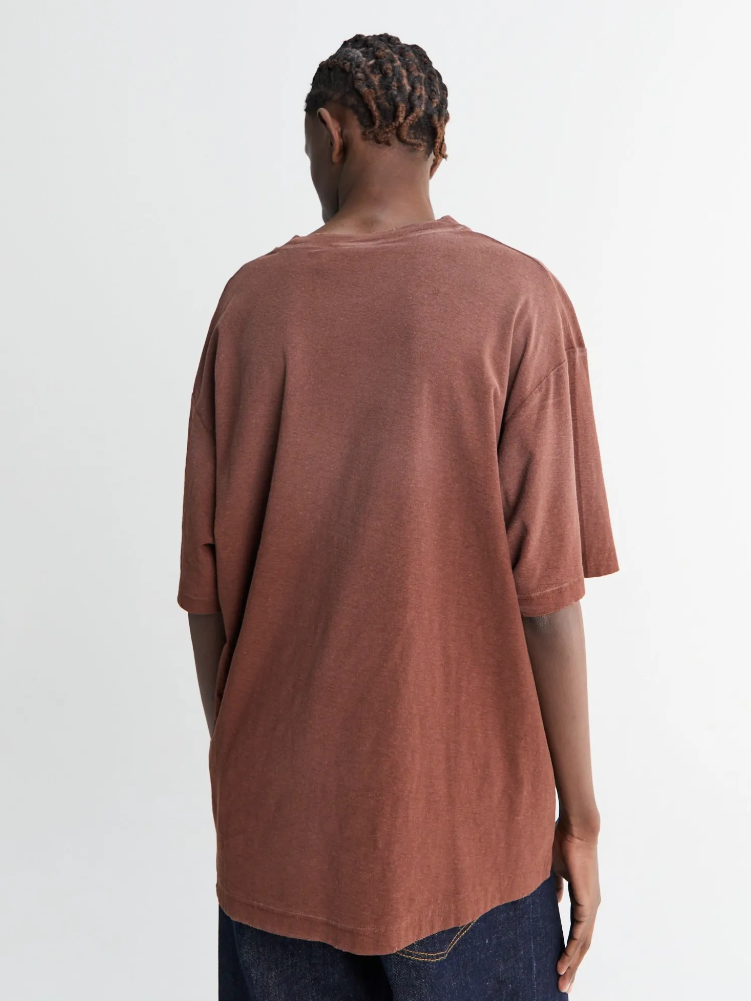Afslappet Fit T-Shirt i Chokoladebrun