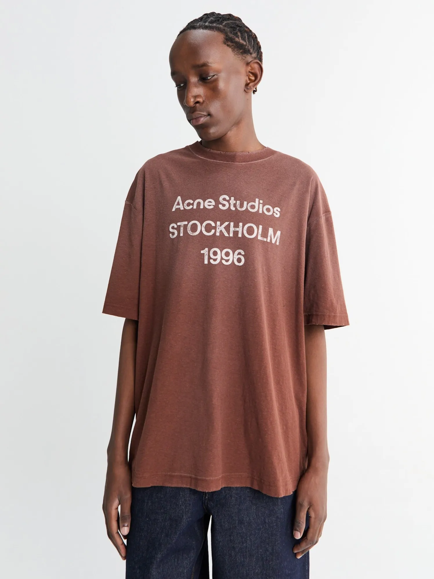 Afslappet Fit T-Shirt i Chokoladebrun