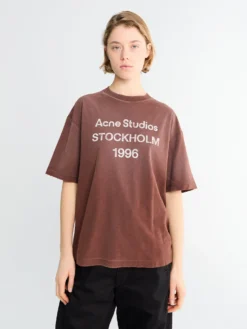 Afslappet Fit T-Shirt i Chokoladebrun