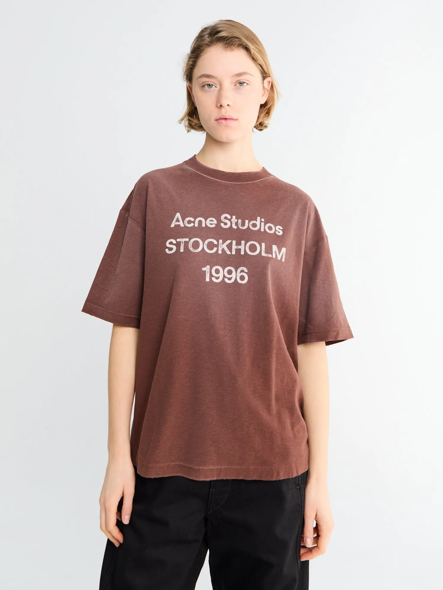 Afslappet Fit T-Shirt i Chokoladebrun