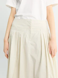Agat Gathered Skirt i Bone