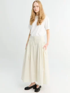 Agat Gathered Skirt i Bone