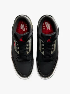 Air Jordan 3 x Levi's® Sneakers Black Denim i Sort, Hvid og Sort-Gym Rød