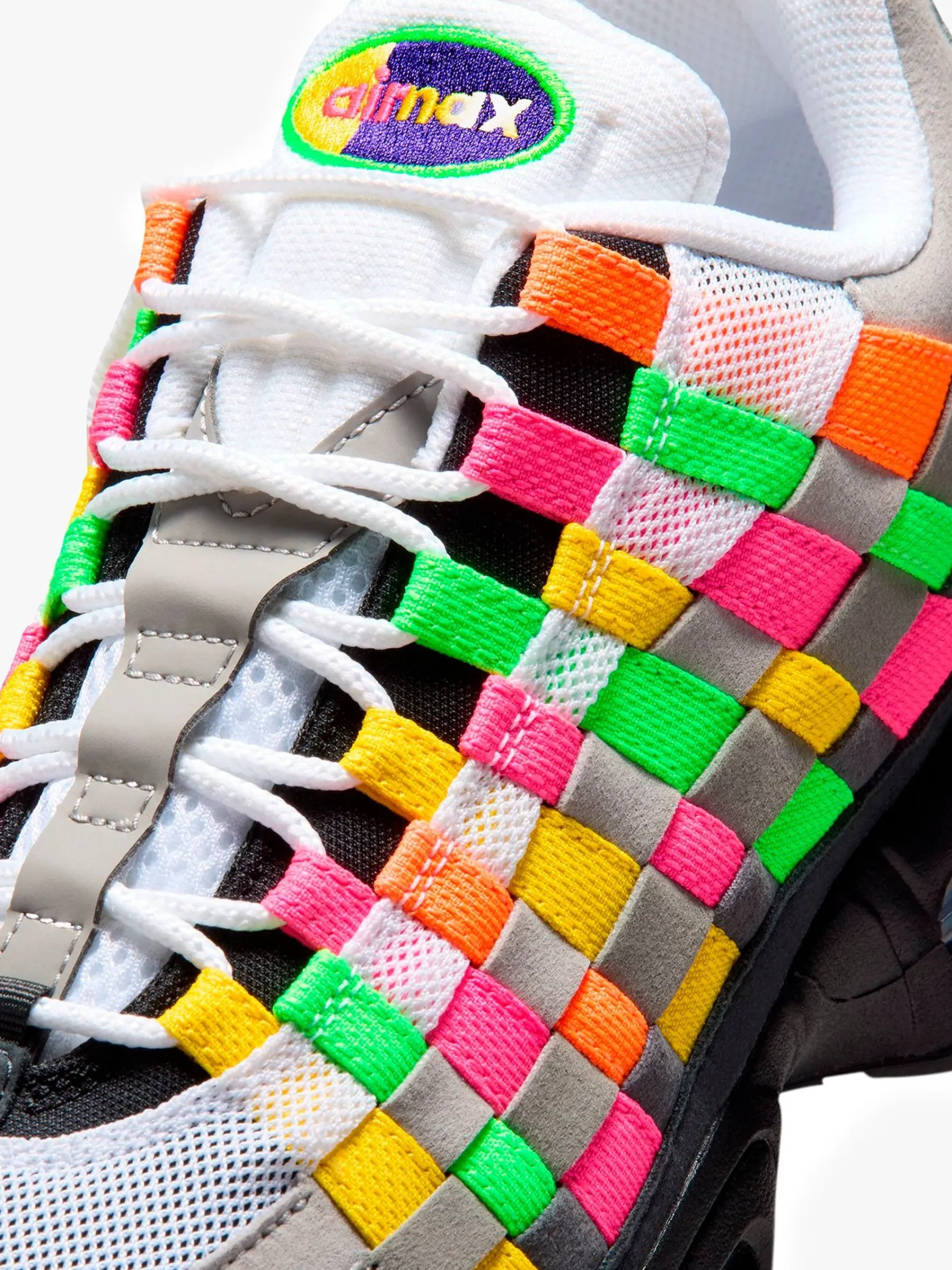 Air Max 95 OG Woven i White, Purple Dynasty og Pearl Grey