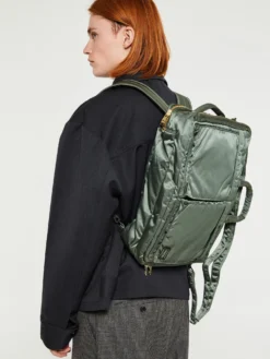 ALL NEW TANKER Double Zip 3Way Briefcase i Sage Green