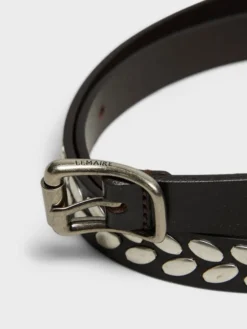 Almond Stud Belt i Mørkebrun