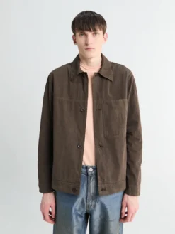 Arresskov Compact Cotton Overshirt i Delicioso Brun