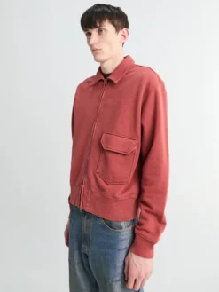 Bandak Cotton Linen Loopback Jakke i Cowhide