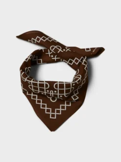 Bandana med stribemønster i Brun