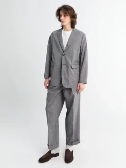 3B Anywhere(wear) Jakke Seersucker Plaid i Sort og Grå
