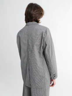 3B Anywhere(wear) Jakke Seersucker Plaid i Sort og Grå