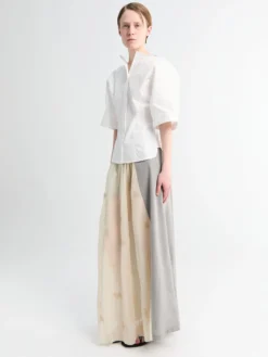 Beach Skirt i Willow Grey Softflow Tencel