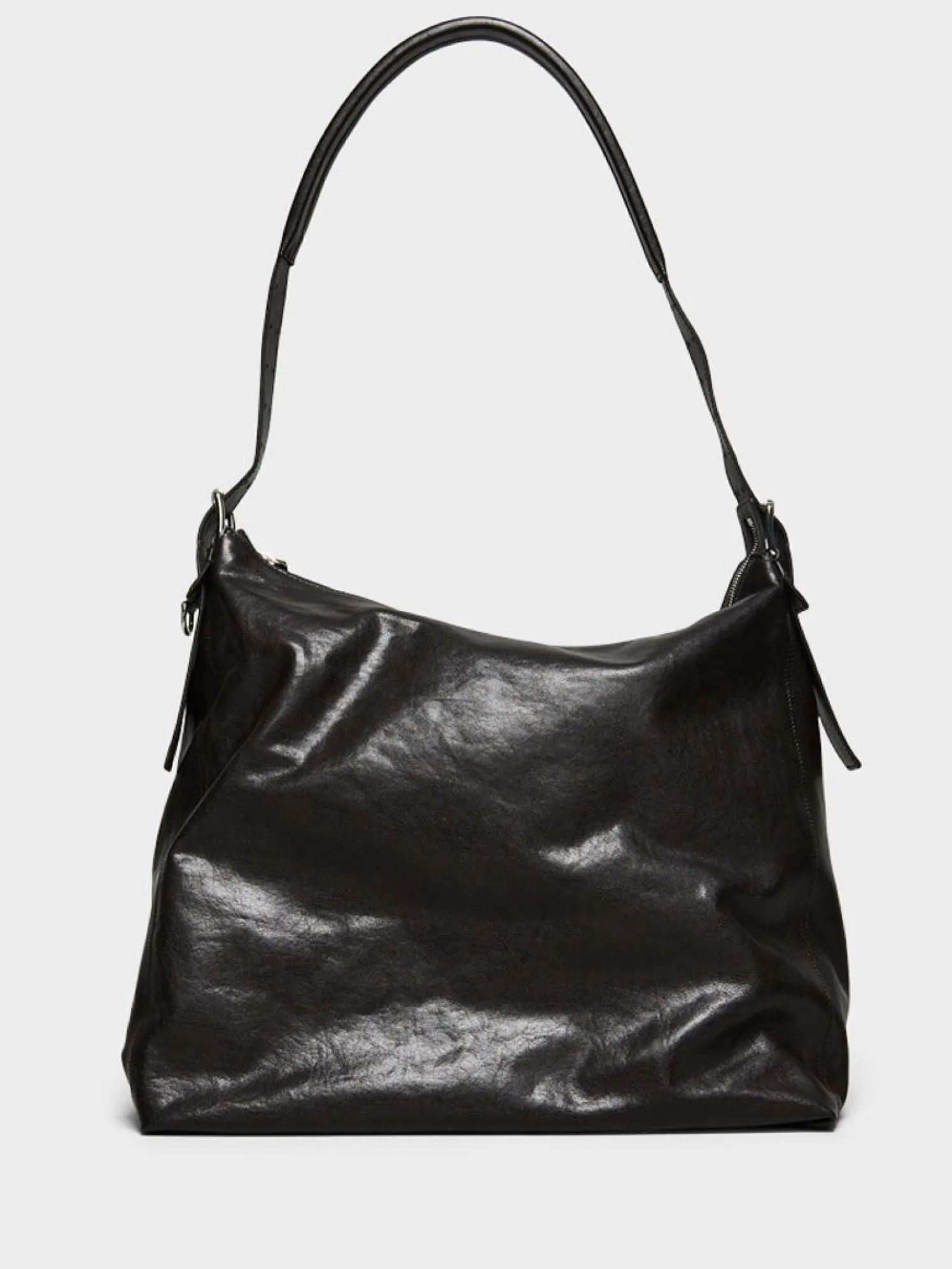 Belted Hobo Bag i Dark Chocolate