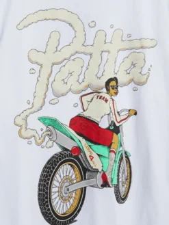 Biker T-Shirt i Hvid