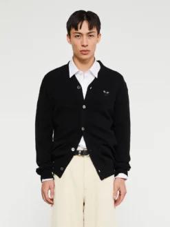 Black Heart Cardigan i Sort