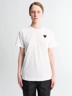Black Heart T-Shirt i Hvid