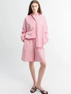 Bomuldsskjorte i Pink