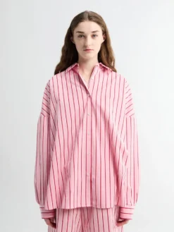 Bomuldsskjorte i Pink