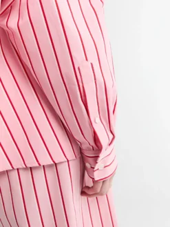 Bomuldsskjorte i Pink