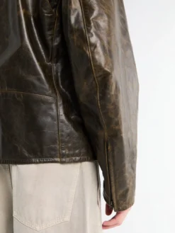 Boxy Biker Jacket i Bronze