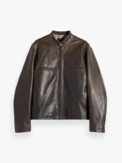 Boxy Biker Jacket i Bronze