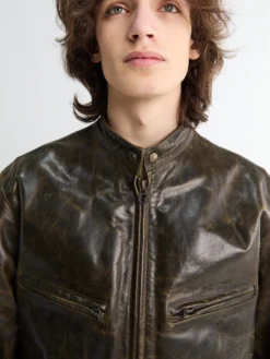 Boxy Biker Jacket i Bronze