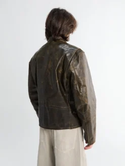 Boxy Biker Jacket i Bronze