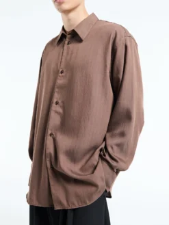 Boxy Oversized Skjorte i Brun