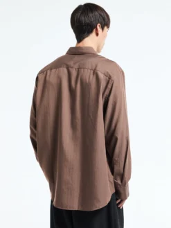 Boxy Oversized Skjorte i Brun