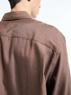 Boxy Oversized Skjorte i Brun