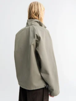 Brice Full Zip Cotton Oxford Jakke i Weimaraner Grey