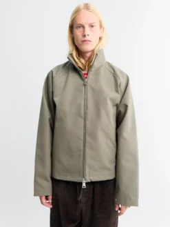 Brice Full Zip Cotton Oxford Jakke i Weimaraner Grey