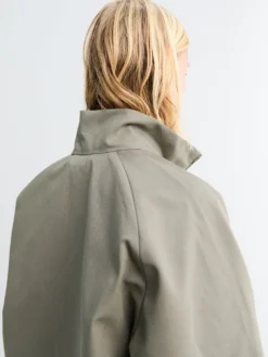 Brice Full Zip Cotton Oxford Jakke i Weimaraner Grey