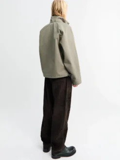Brice Full Zip Cotton Oxford Jakke i Weimaraner Grey