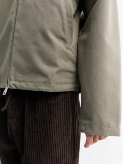 Brice Full Zip Cotton Oxford Jakke i Weimaraner Grey