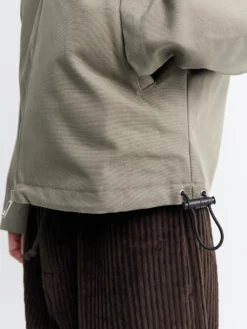 Brice Full Zip Cotton Oxford Jakke i Weimaraner Grey