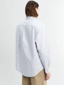 Button Down Oxford Skjorte i Blå Stribe