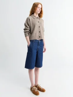 Carlo Denim Shorts i Mellemblå