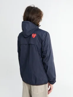 CDG x K-Way Full Zip Pakbar Jakke i Navy