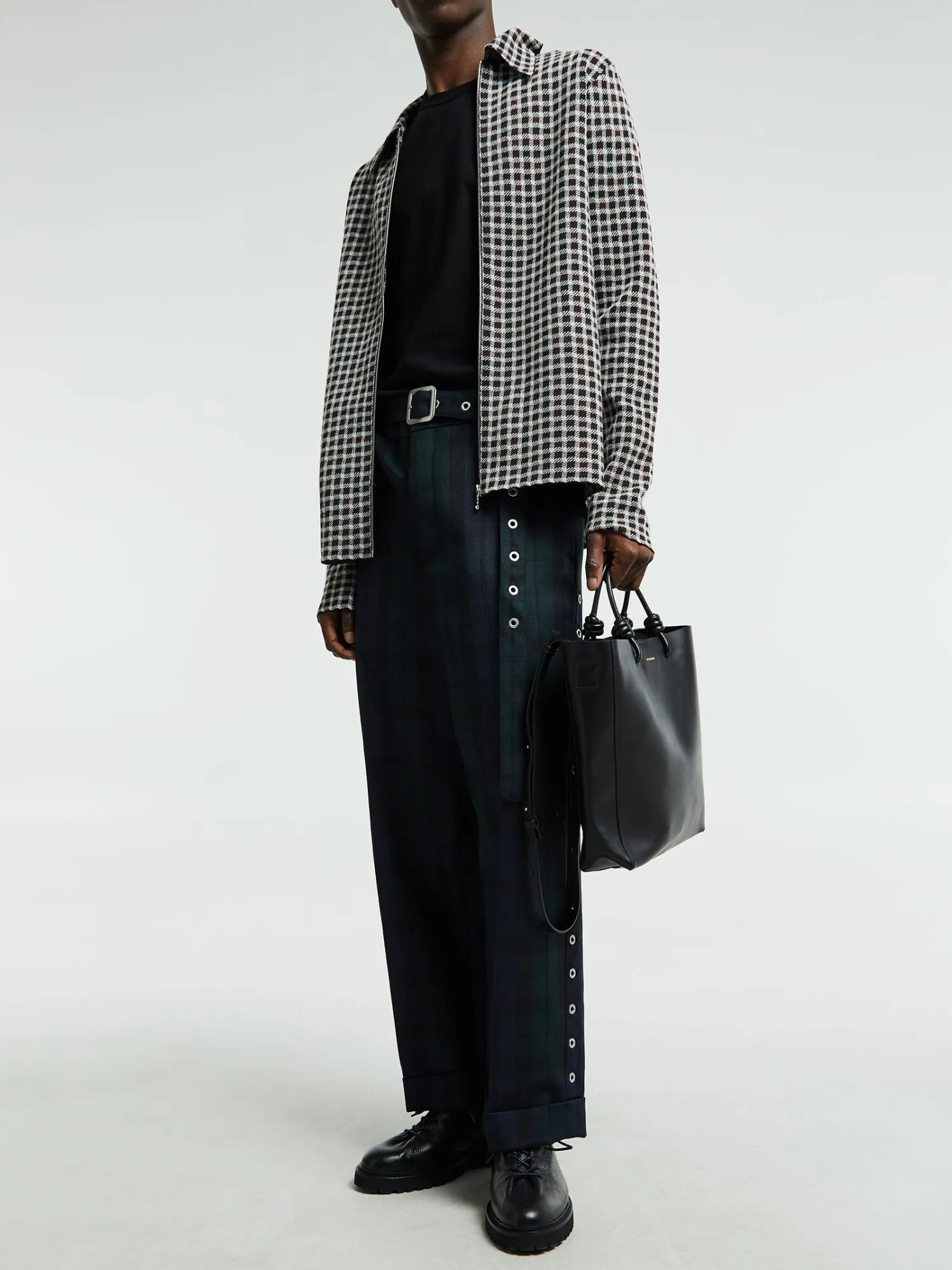 Checked Shirt in Dark Grey
