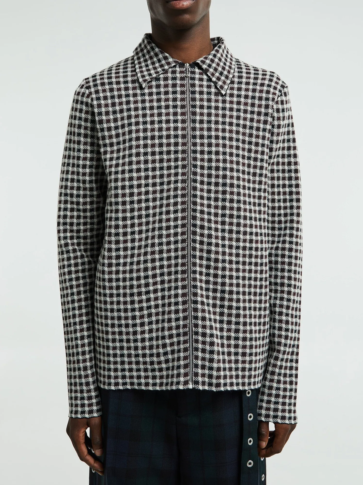 Checked Shirt in Dark Grey