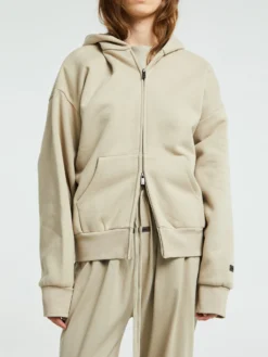 Classic Fit Fleece Zip-Up Hoodie i Timber
