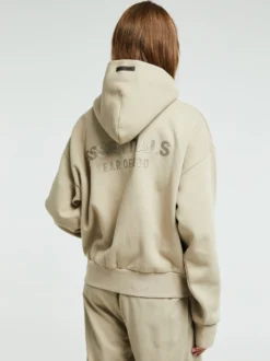 Classic Fit Fleece Zip-Up Hoodie i Timber
