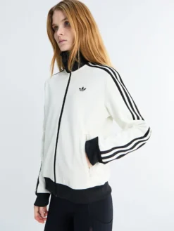 Classic TT Track Jacket i Off White og Sort
