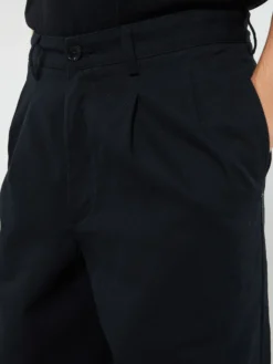 Classic Twill Double-Pleat Bukser i Sort